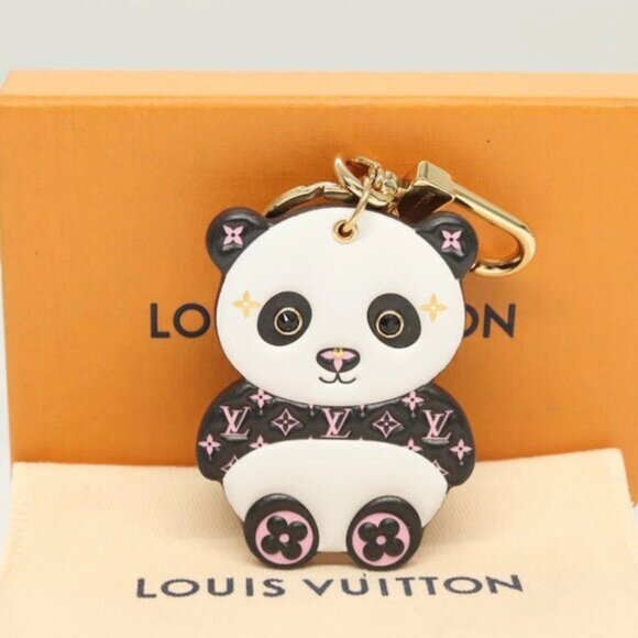 Adorable Pink Monogram Panda Key Holder - Picture 1 of 5